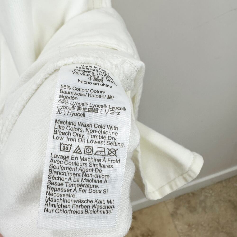 Madewell Denim Popover Dress Shift Pockets Casual Pure White Minimalist S NWT - Picture 11 of 14